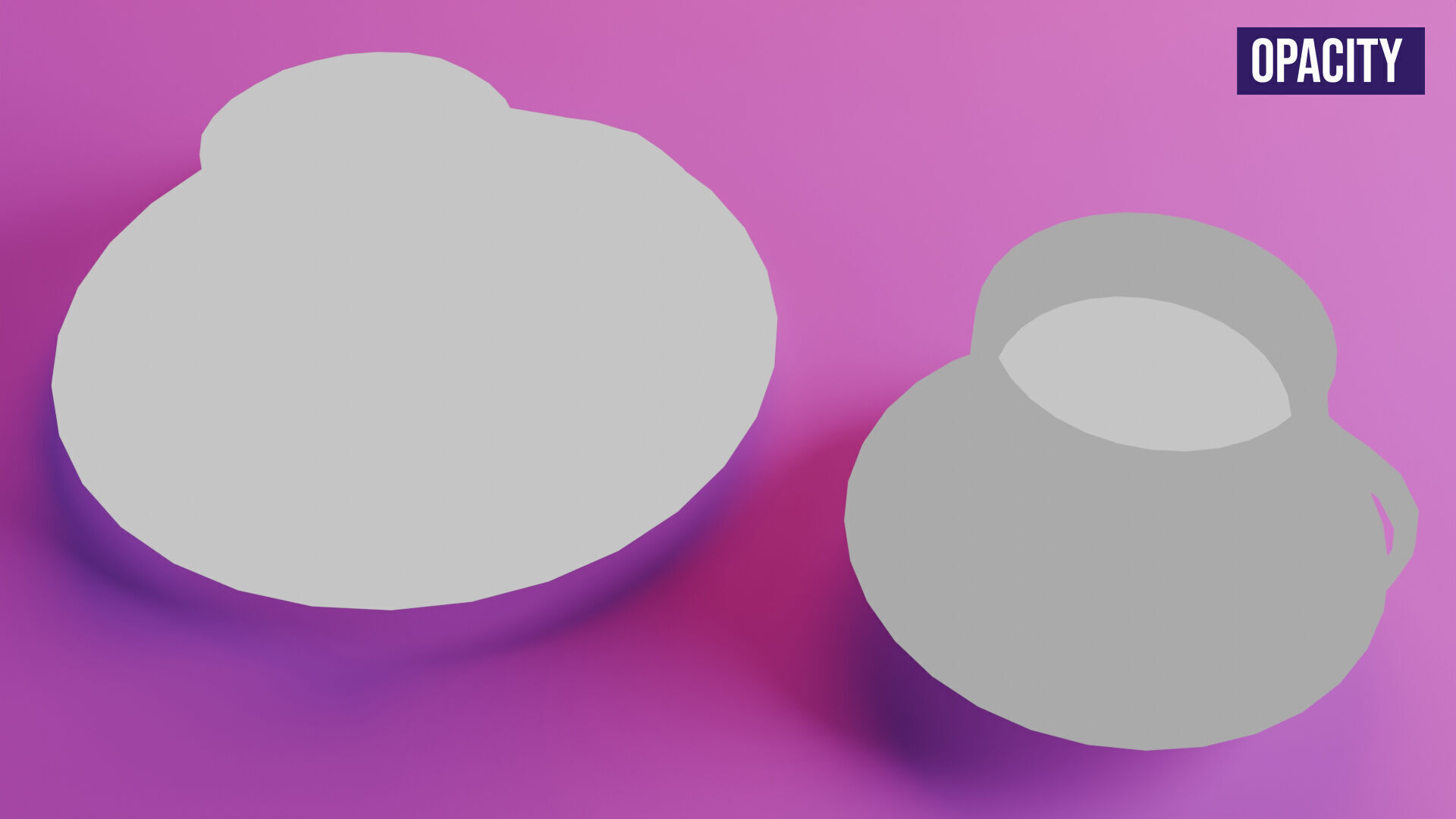 Coffee and Donuts Low-poly 3D model_26