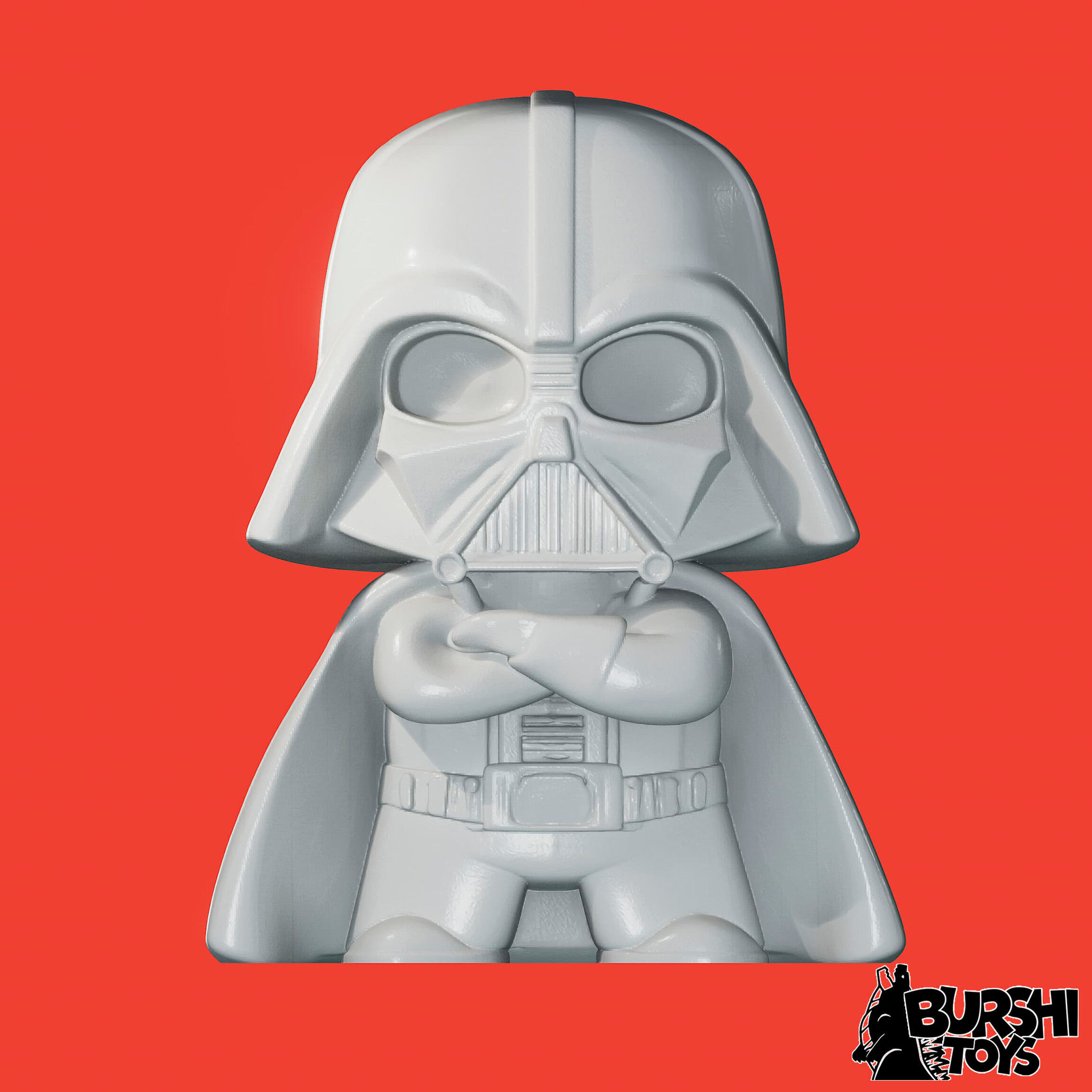 DARTH VADER CHIBI MINIFIGURE AND KEYCHAIN VERSION 3D print model_3