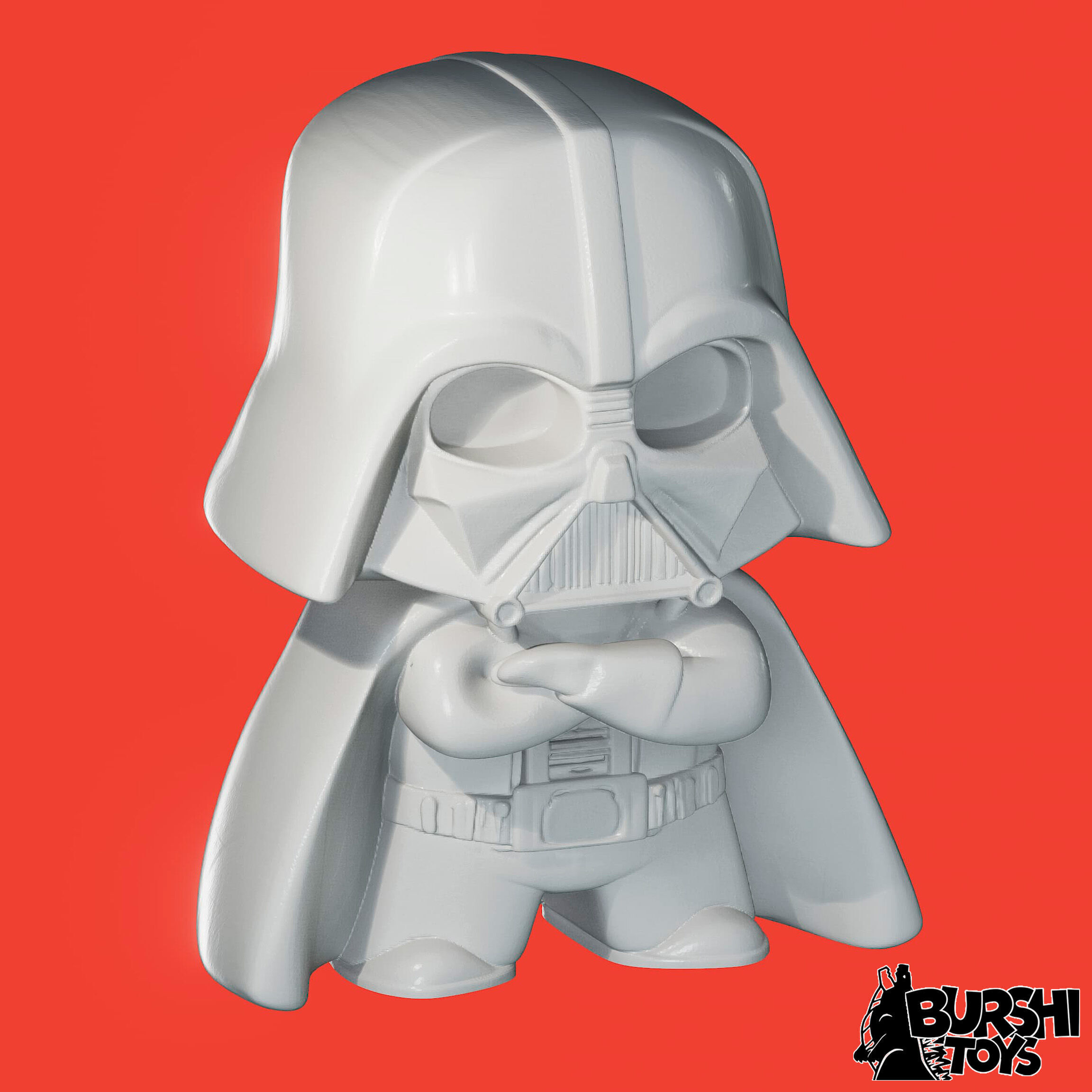 DARTH VADER CHIBI MINIFIGURE AND KEYCHAIN VERSION 3D print model_6