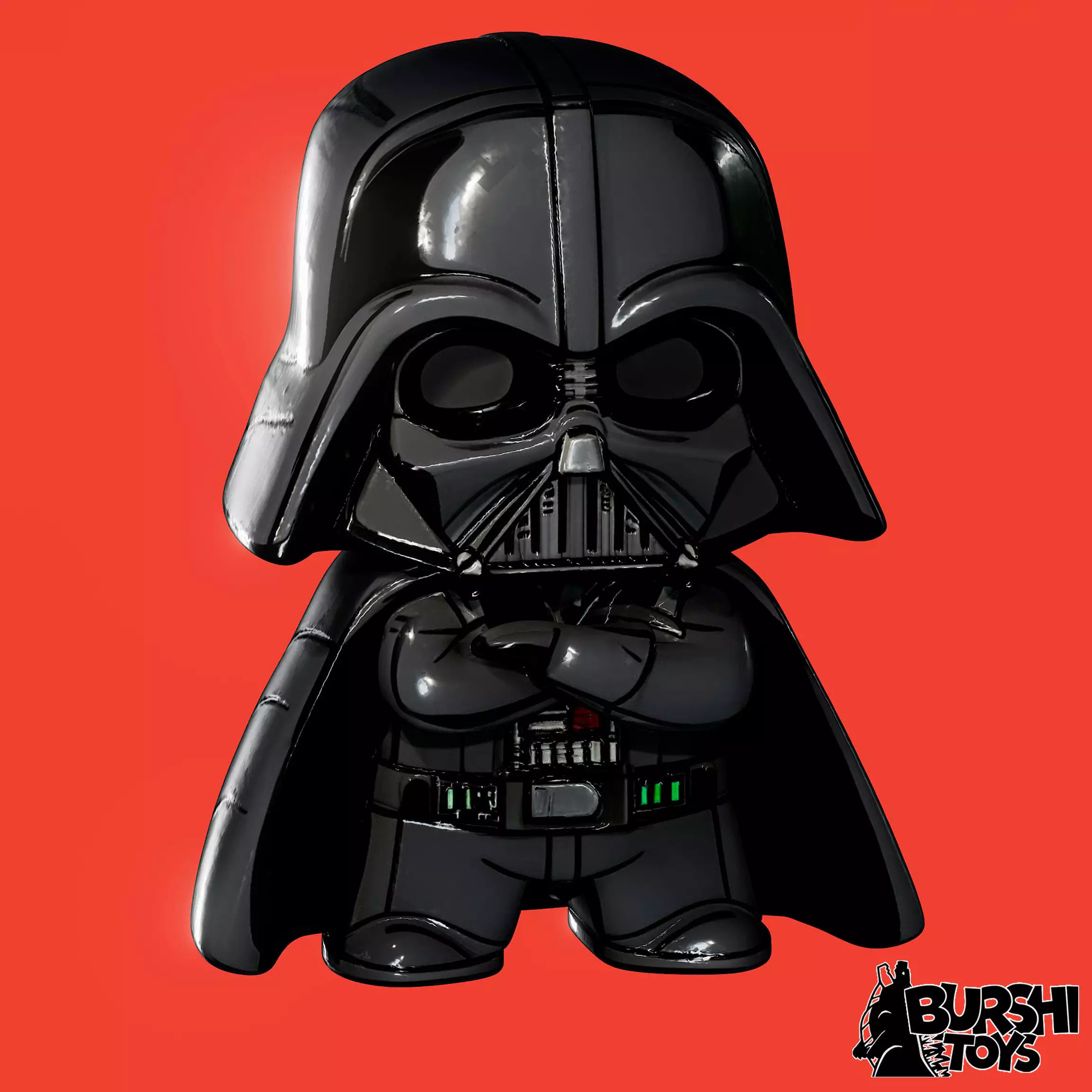 DARTH VADER CHIBI MINIFIGURE AND KEYCHAIN VERSION 3D print model_0
