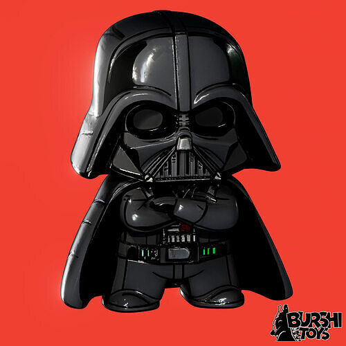 DARTH VADER CHIBI MINIFIGURE AND KEYCHAIN VERSION 3D print model