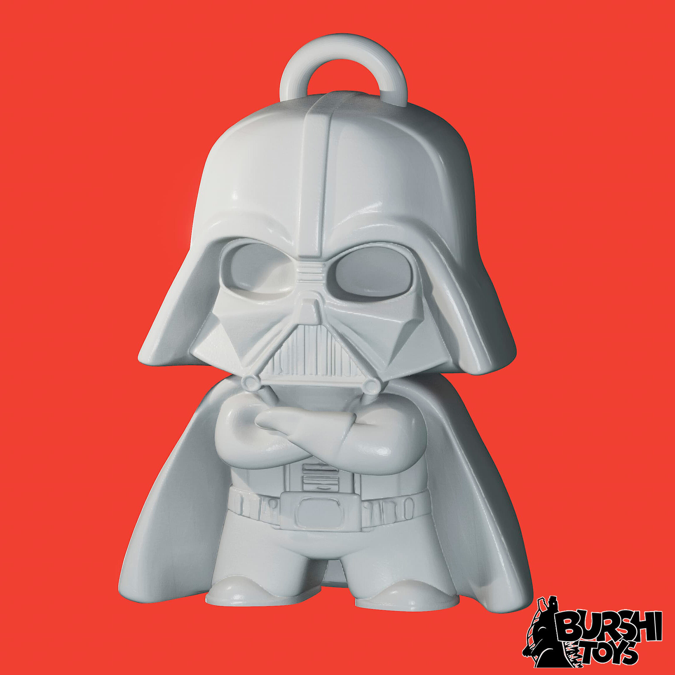 DARTH VADER CHIBI MINIFIGURE AND KEYCHAIN VERSION 3D print model_5