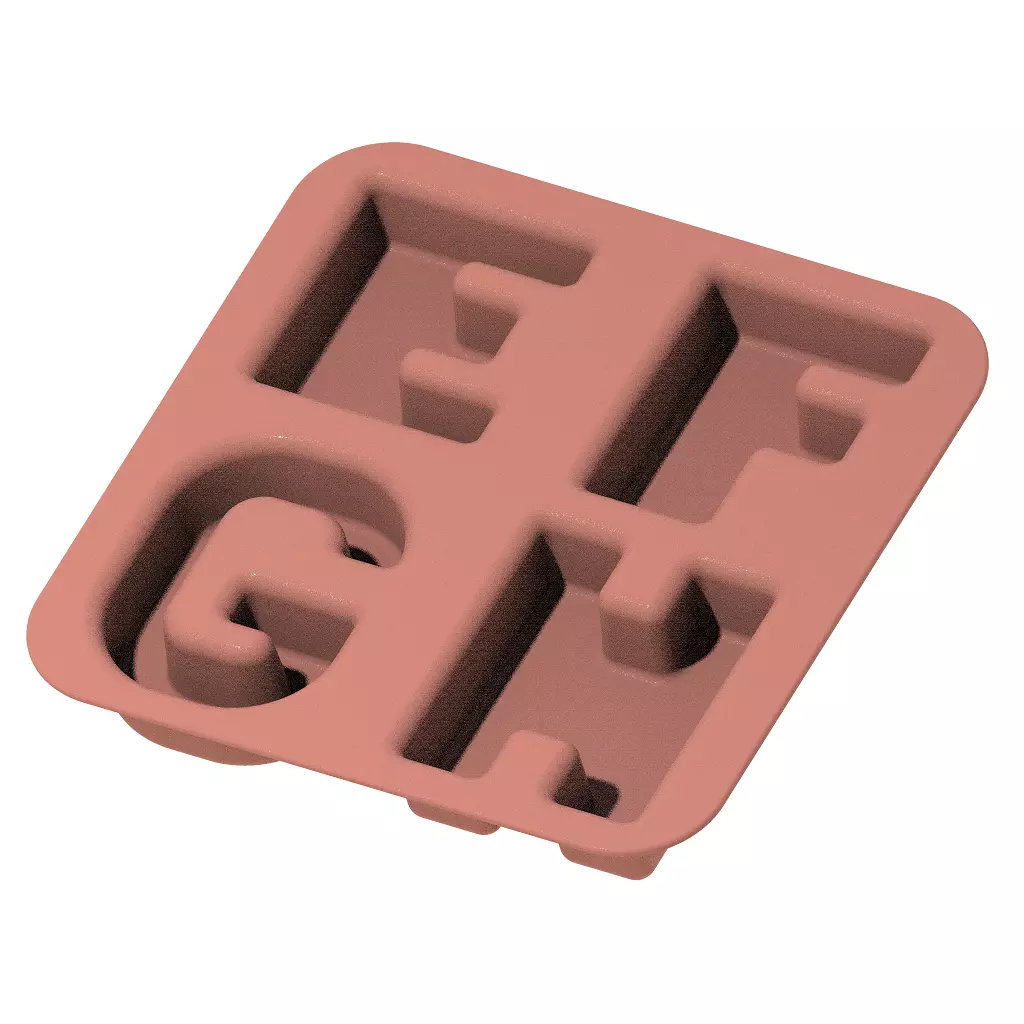 Exquisite Alphabetical Plate 3D print model_0