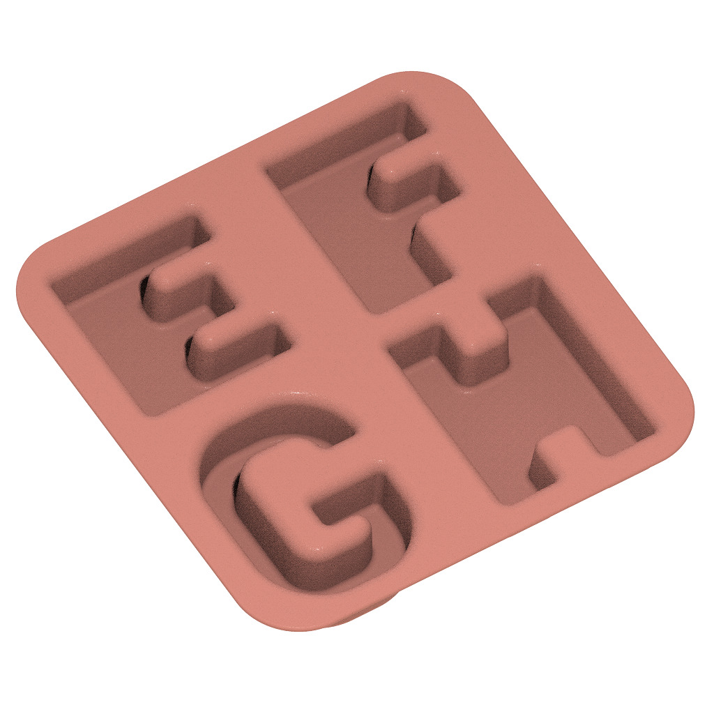 Exquisite Alphabetical Plate 3D print model_1