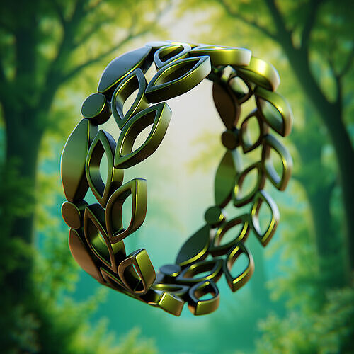 Verdant Leaf Ring - Botanical Nature-Inspired Jewelry 75 3D print model