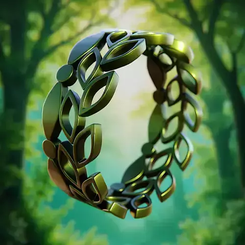 Verdant Leaf Ring - Botanical Nature-Inspired Jewelry 75 3D print model