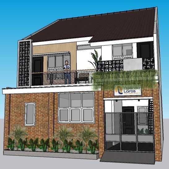 Residential Architecture Low-poly 3D model_2