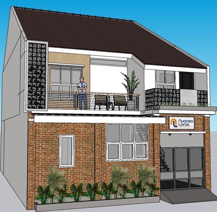 Residential Architecture Low-poly 3D model_1