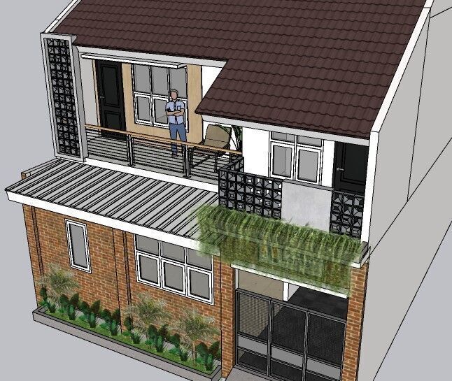 Residential Architecture Low-poly 3D model_4