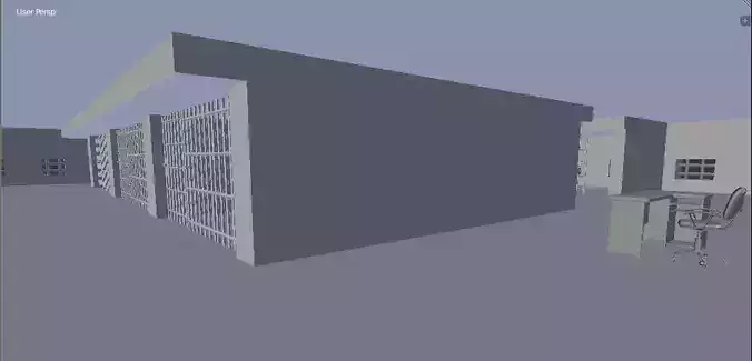prision Low-poly 3D model