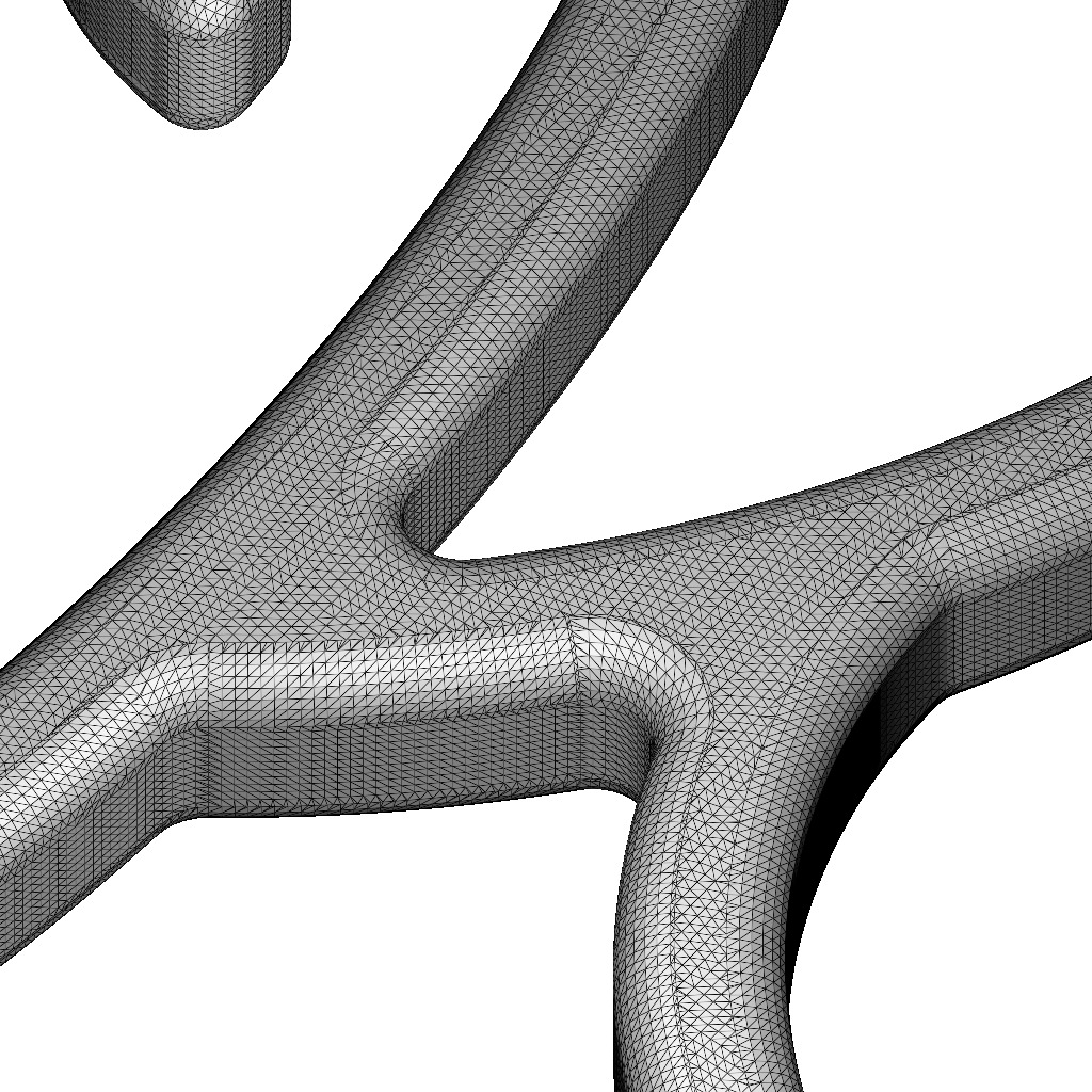 Stylish Pendant Letter K 3D print model_6