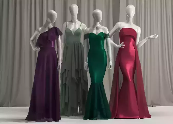 Women dresses elegant mannequin display
