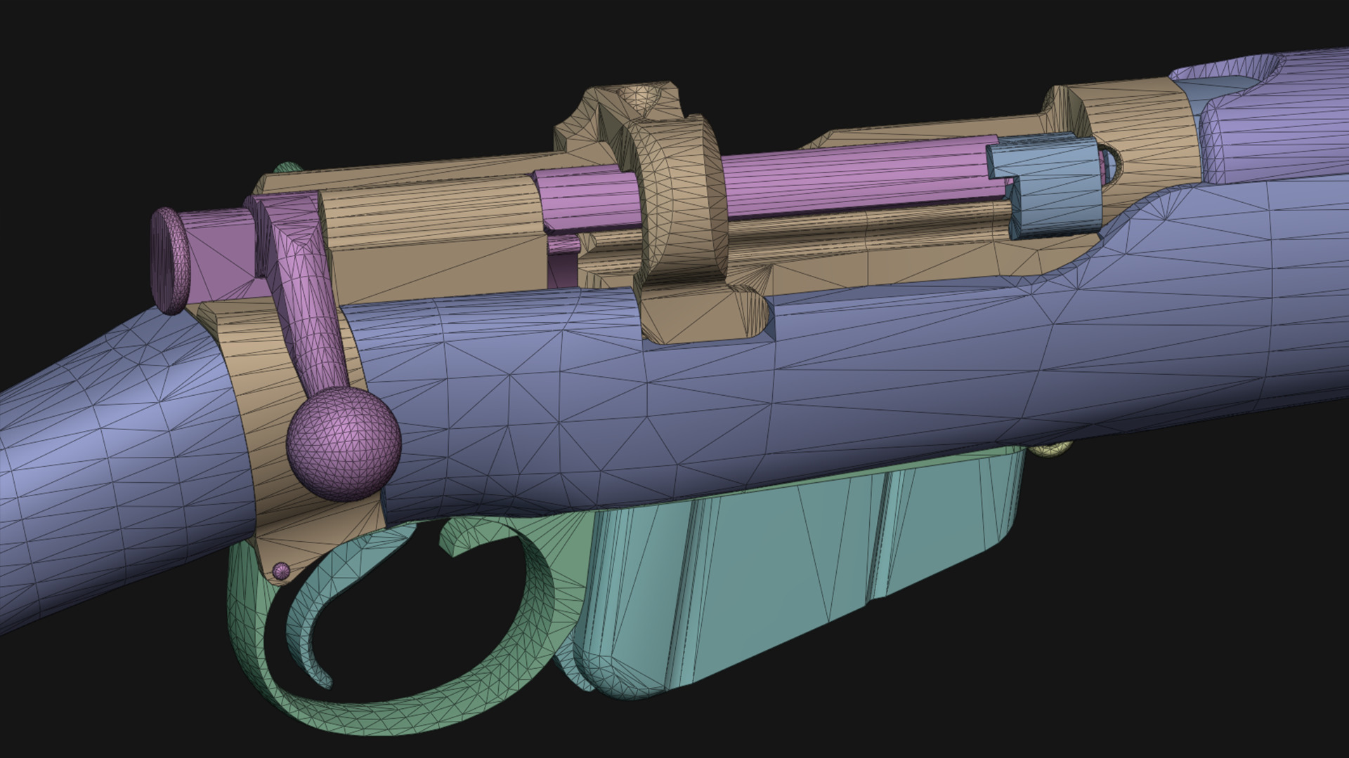 SMLE Mk3 Low-poly 3D model_10