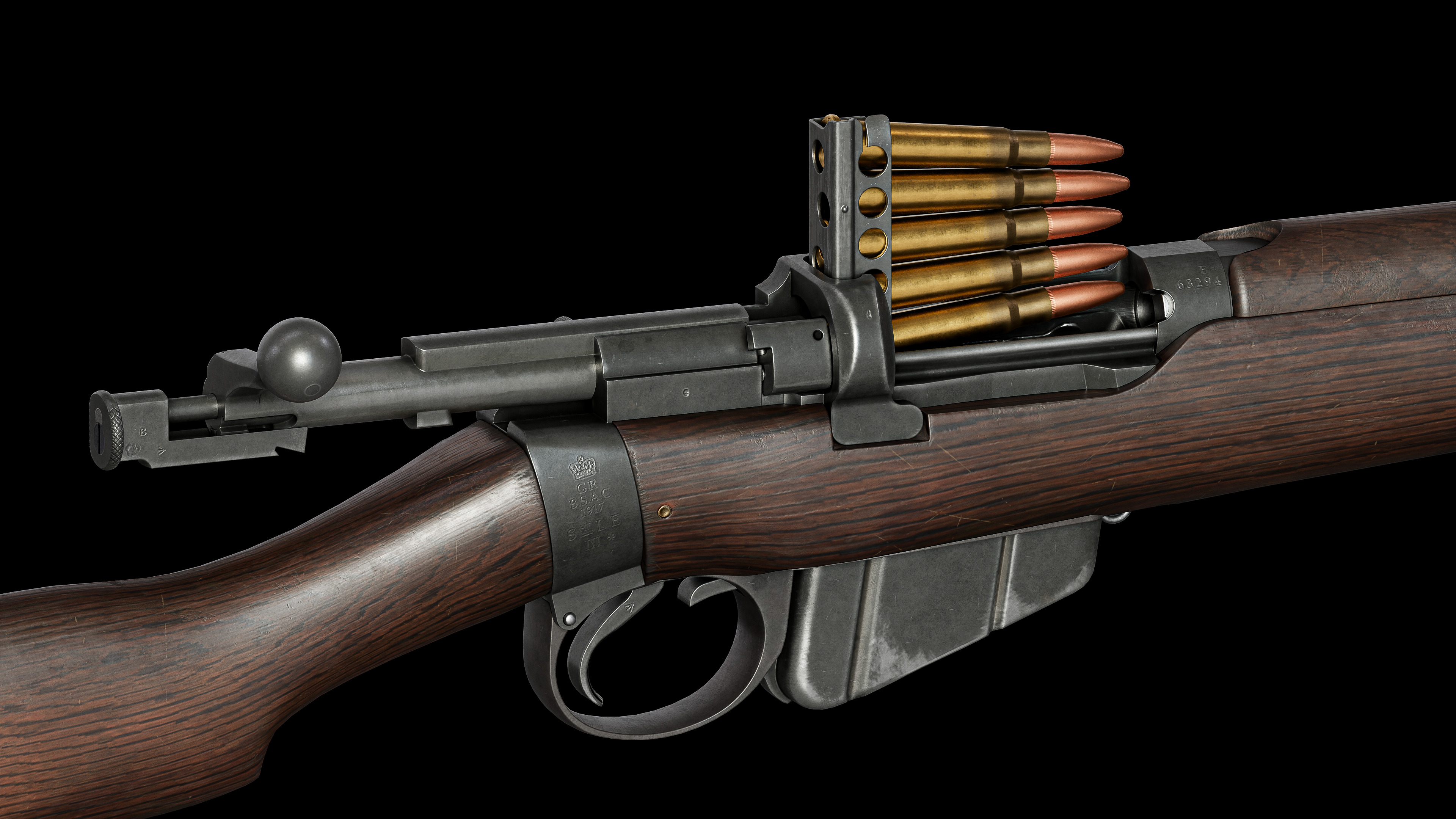 SMLE Mk3 Low-poly 3D model_1