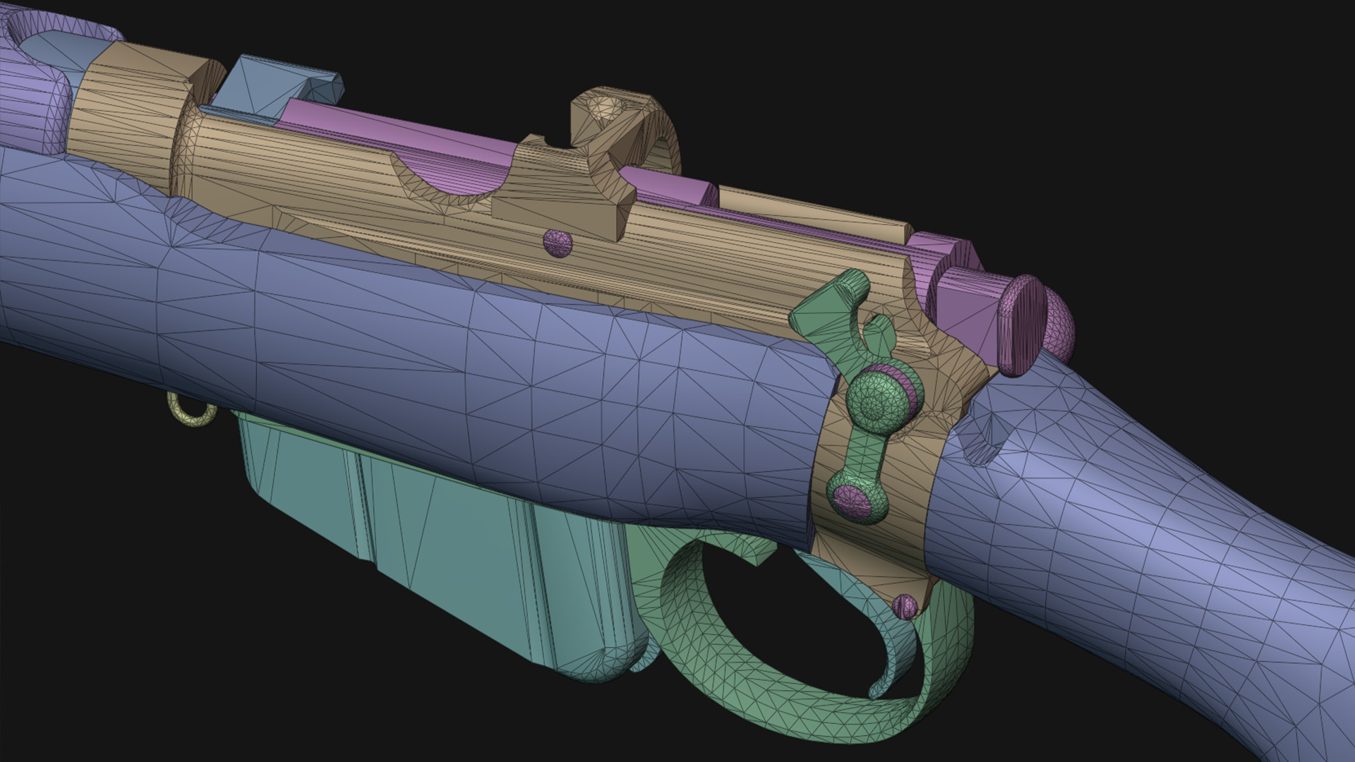 SMLE Mk3 Low-poly 3D model_8