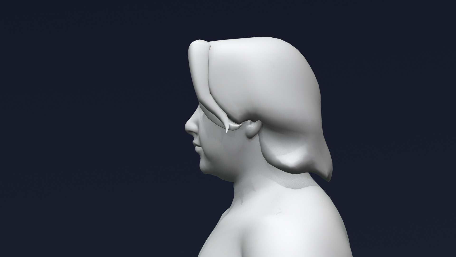 Stylized Fat Male Body Base Mesh Rigged with IK FK Switch Low-poly 3D model_9