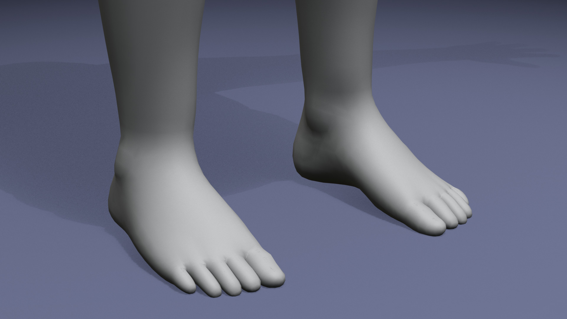 Stylized Fat Male Body Base Mesh Rigged with IK FK Switch Low-poly 3D model_14