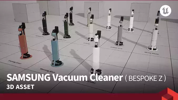 SAMSUNG Vacuum Cleaner - BESPOKE Z Low-poly 3D model