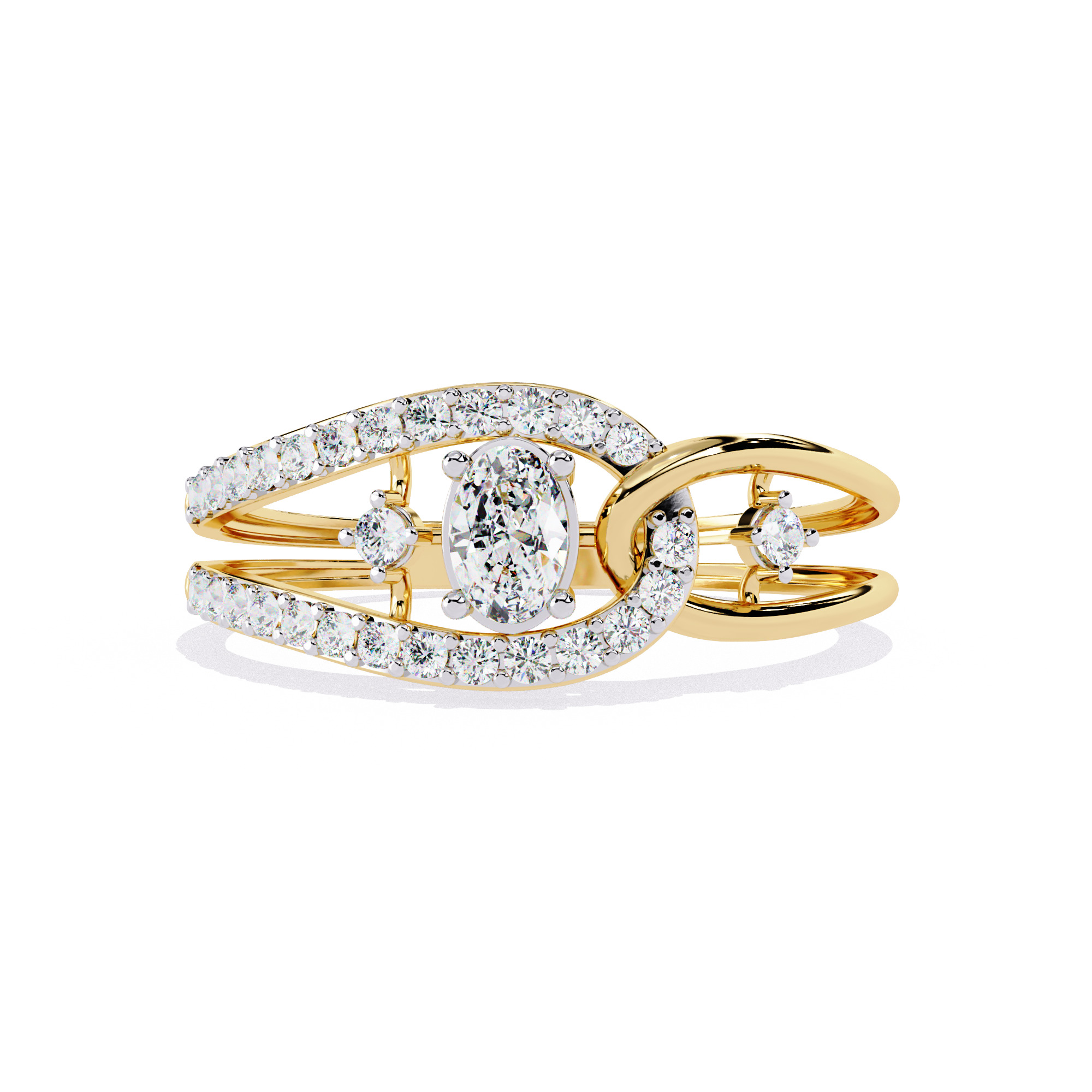ROUND DIAMOND RING -CAD-025 3D model_4