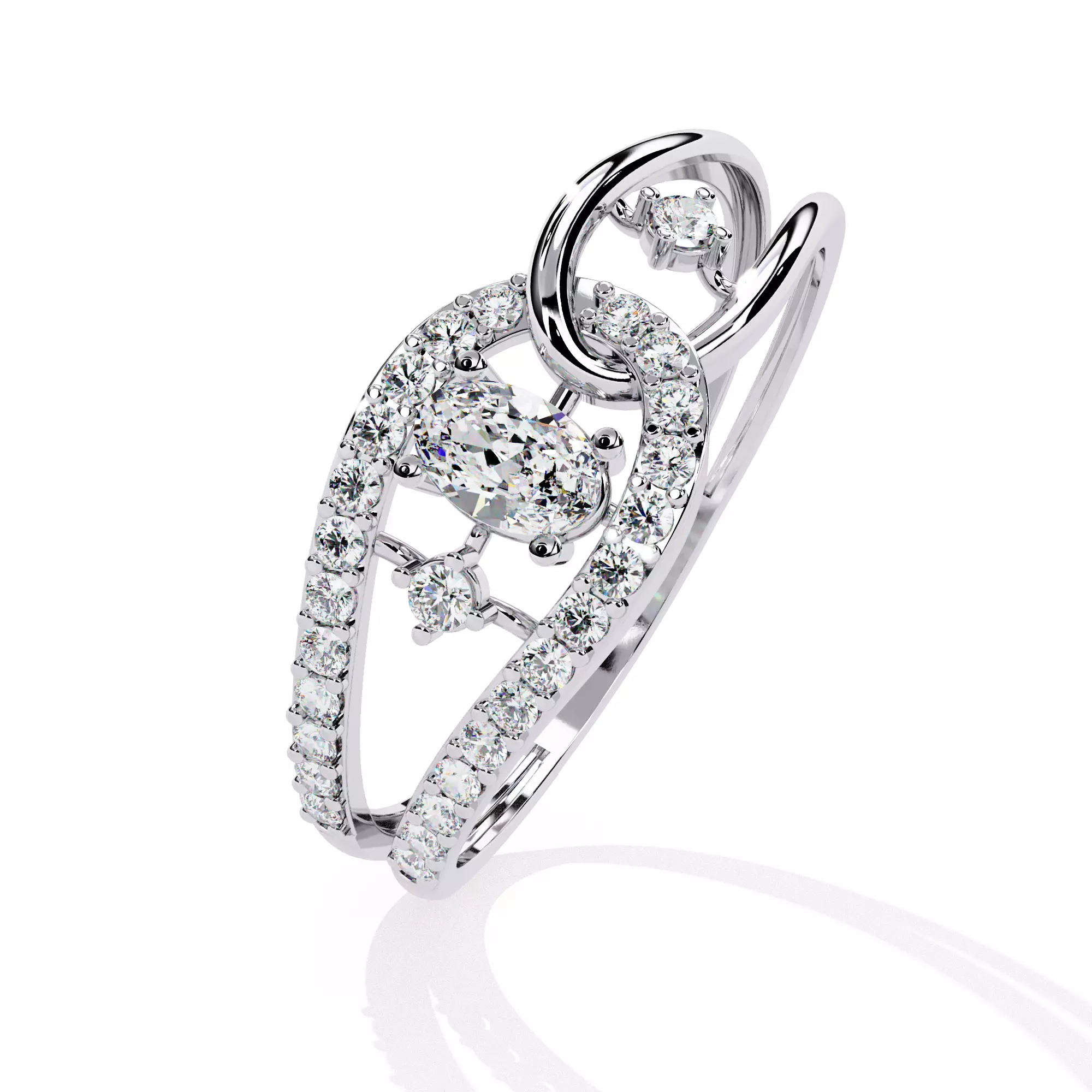 ROUND DIAMOND RING -CAD-025 3D model_0