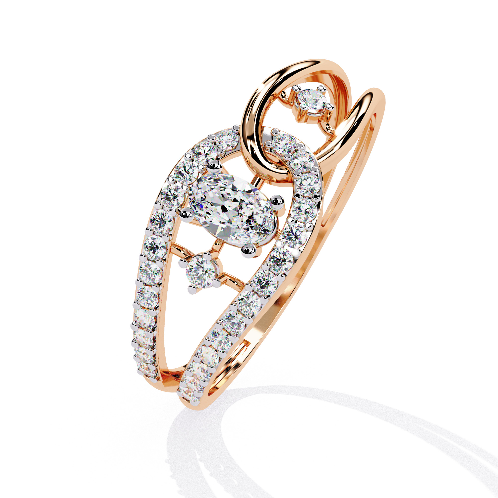 ROUND DIAMOND RING -CAD-025 3D model_2
