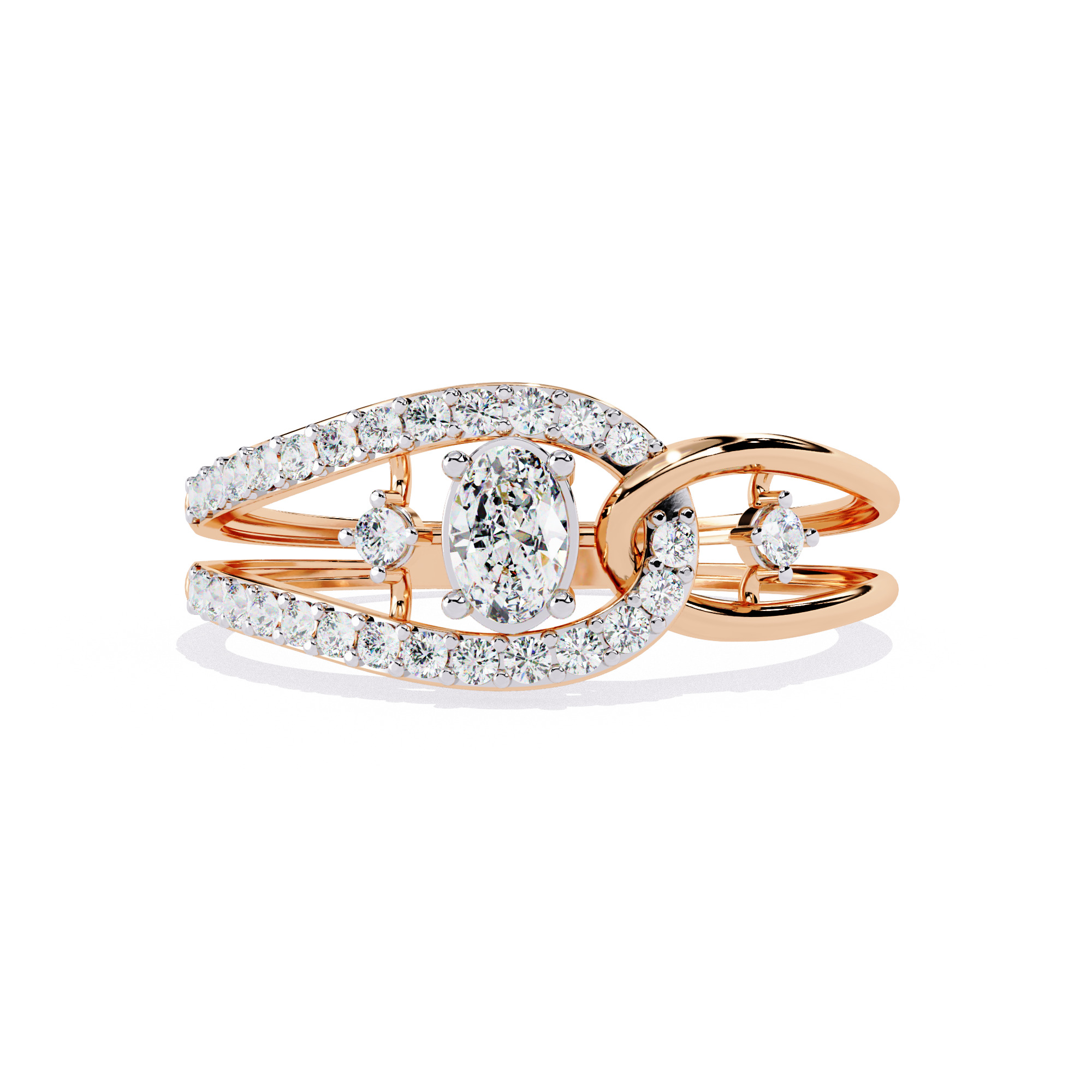 ROUND DIAMOND RING -CAD-025 3D model_5