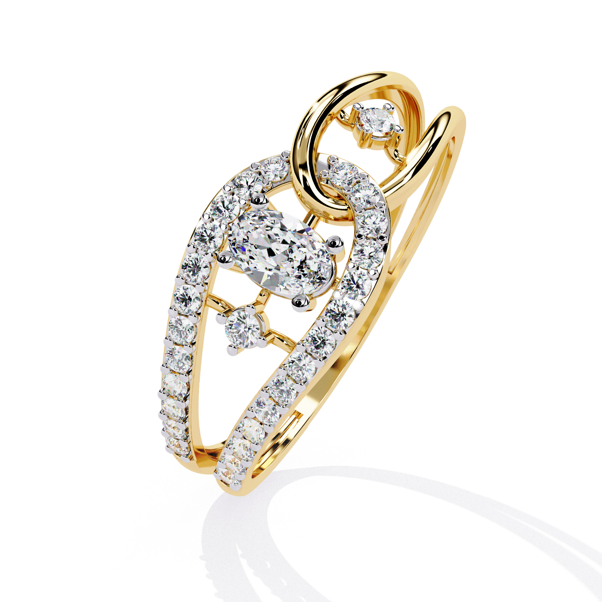 ROUND DIAMOND RING -CAD-025 3D model_1