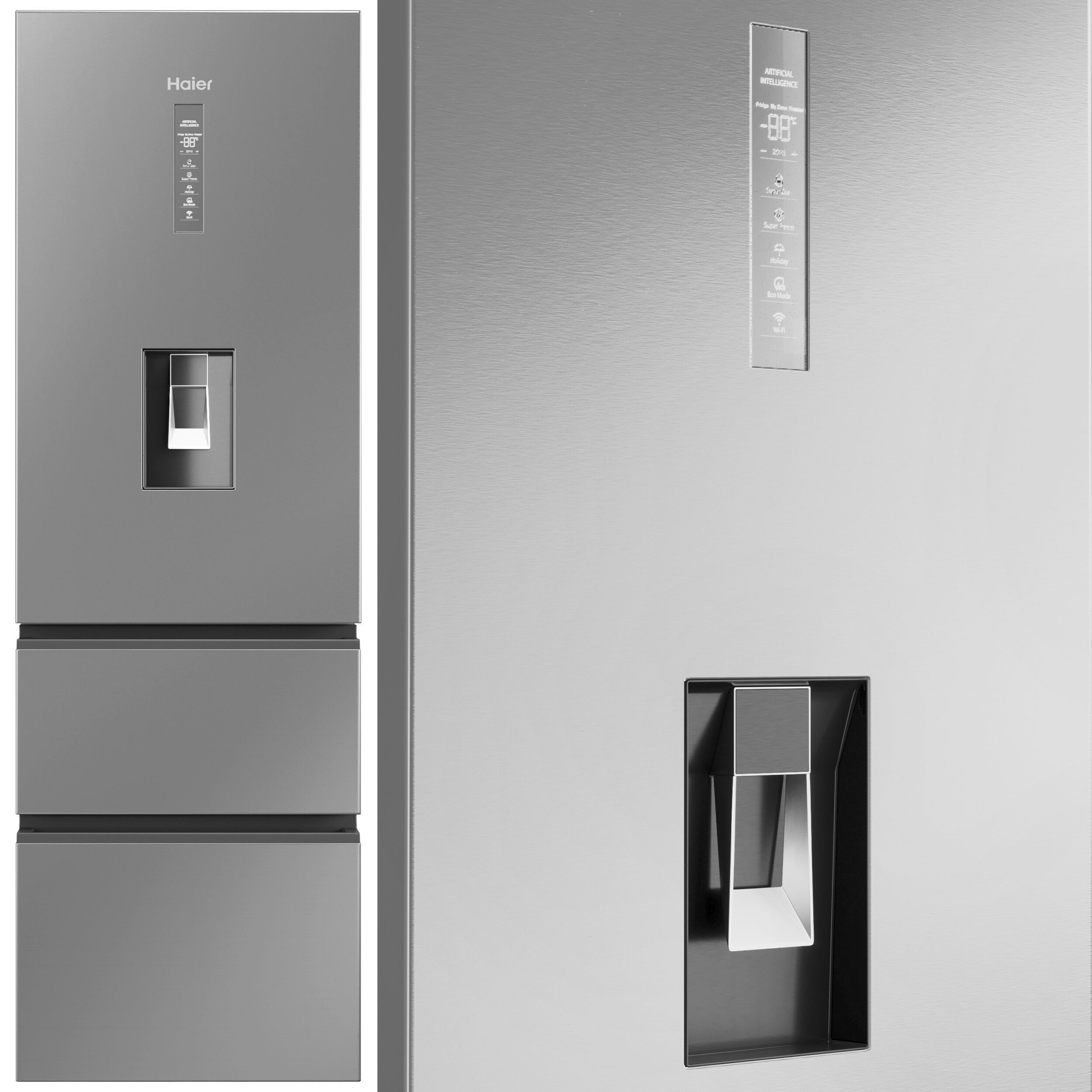 Haier Fridge freezer - HTW5618DWMG Low-poly 3D model_2