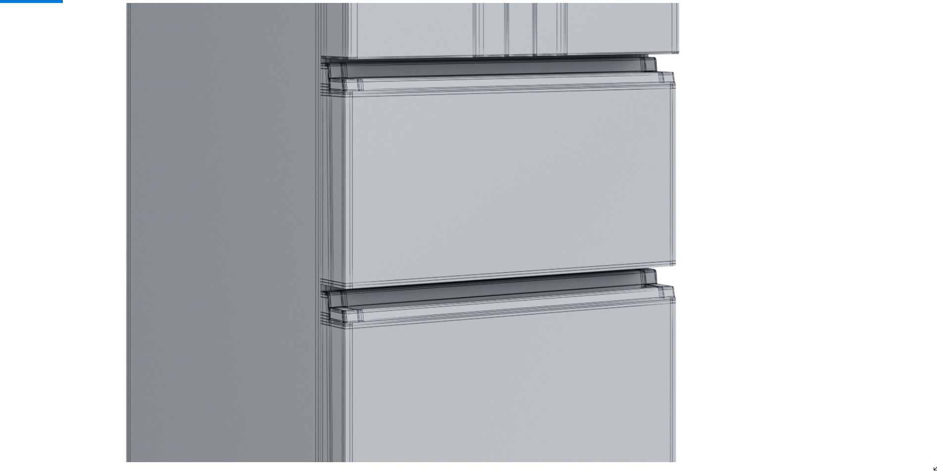 Haier Fridge freezer - HTW5618DWMG Low-poly 3D model_10