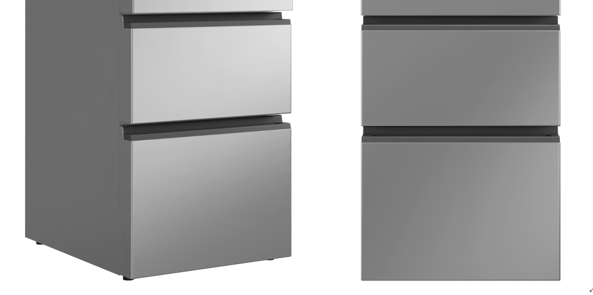 Haier Fridge freezer - HTW5618DWMG Low-poly 3D model_7