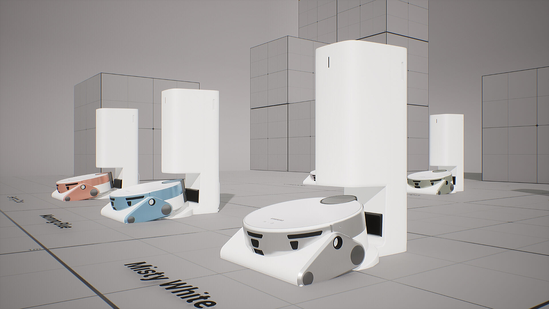 SAMSUNG Robot Cleaner - BESPOKE Z Bot Low-poly 3D model_7