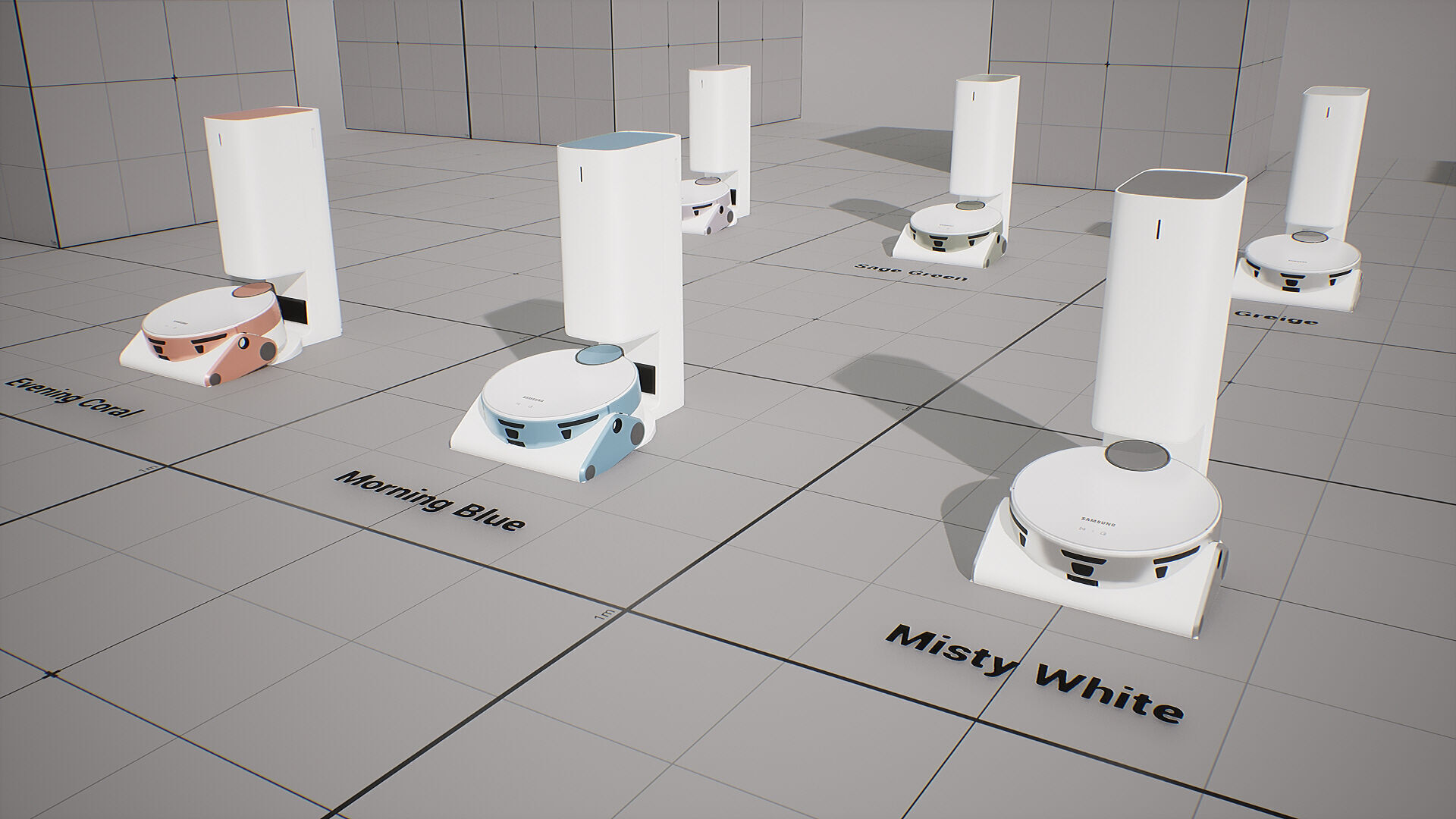 SAMSUNG Robot Cleaner - BESPOKE Z Bot Low-poly 3D model_1