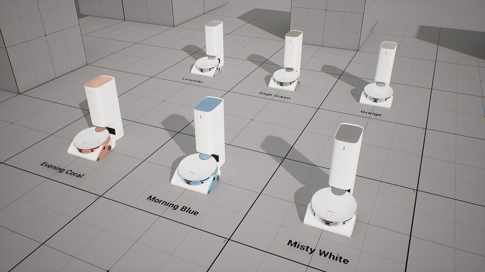 SAMSUNG Robot Cleaner - BESPOKE Z Bot Low-poly 3D model_3