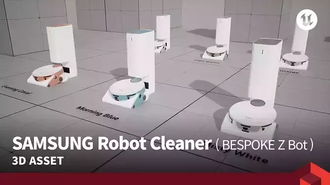 SAMSUNG Robot Cleaner - BESPOKE Z Bot Low-poly 3D model