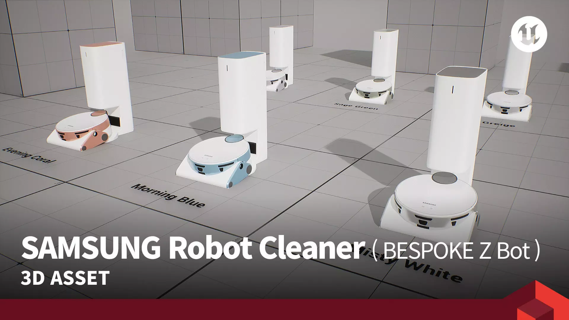SAMSUNG Robot Cleaner - BESPOKE Z Bot Low-poly 3D model_0