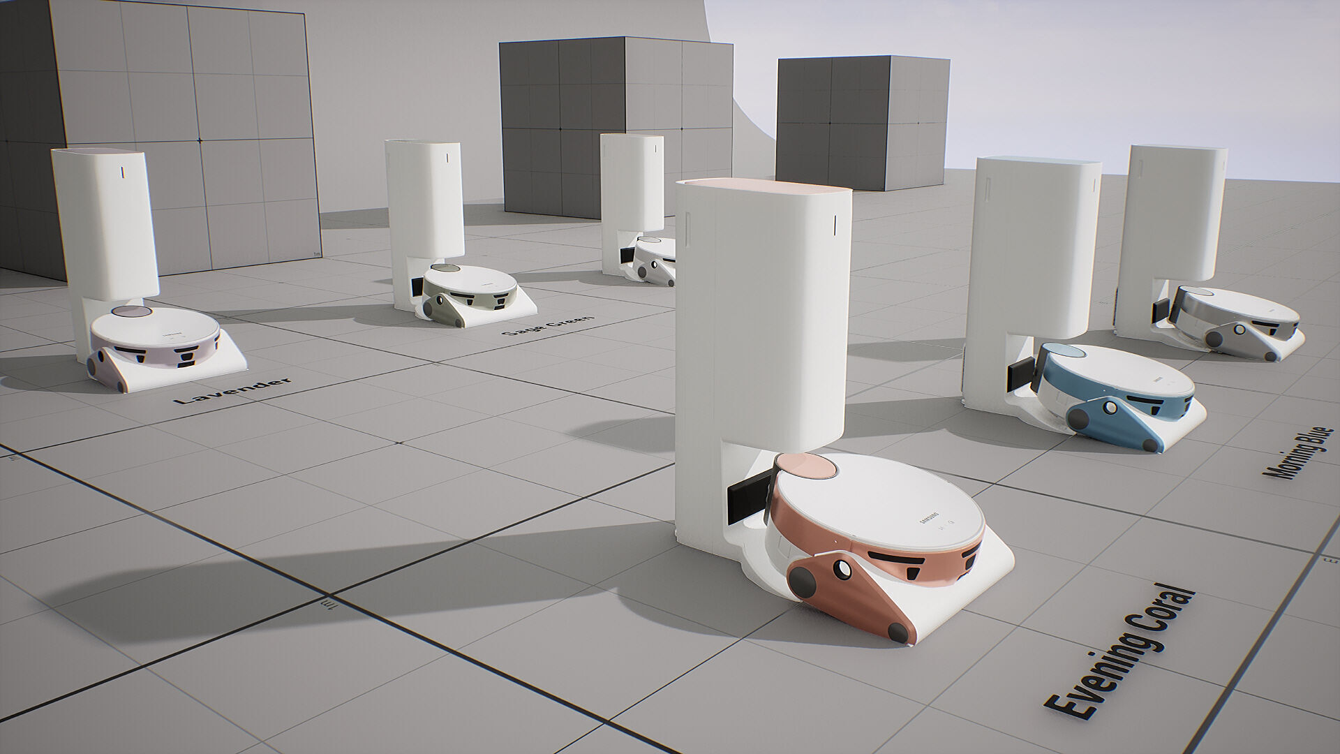 SAMSUNG Robot Cleaner - BESPOKE Z Bot Low-poly 3D model_6