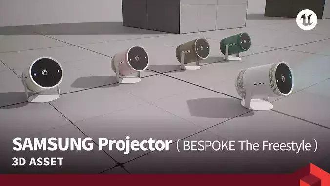 SAMSUNG Projector - BESPOKE The Freestyle Low-poly 3D model