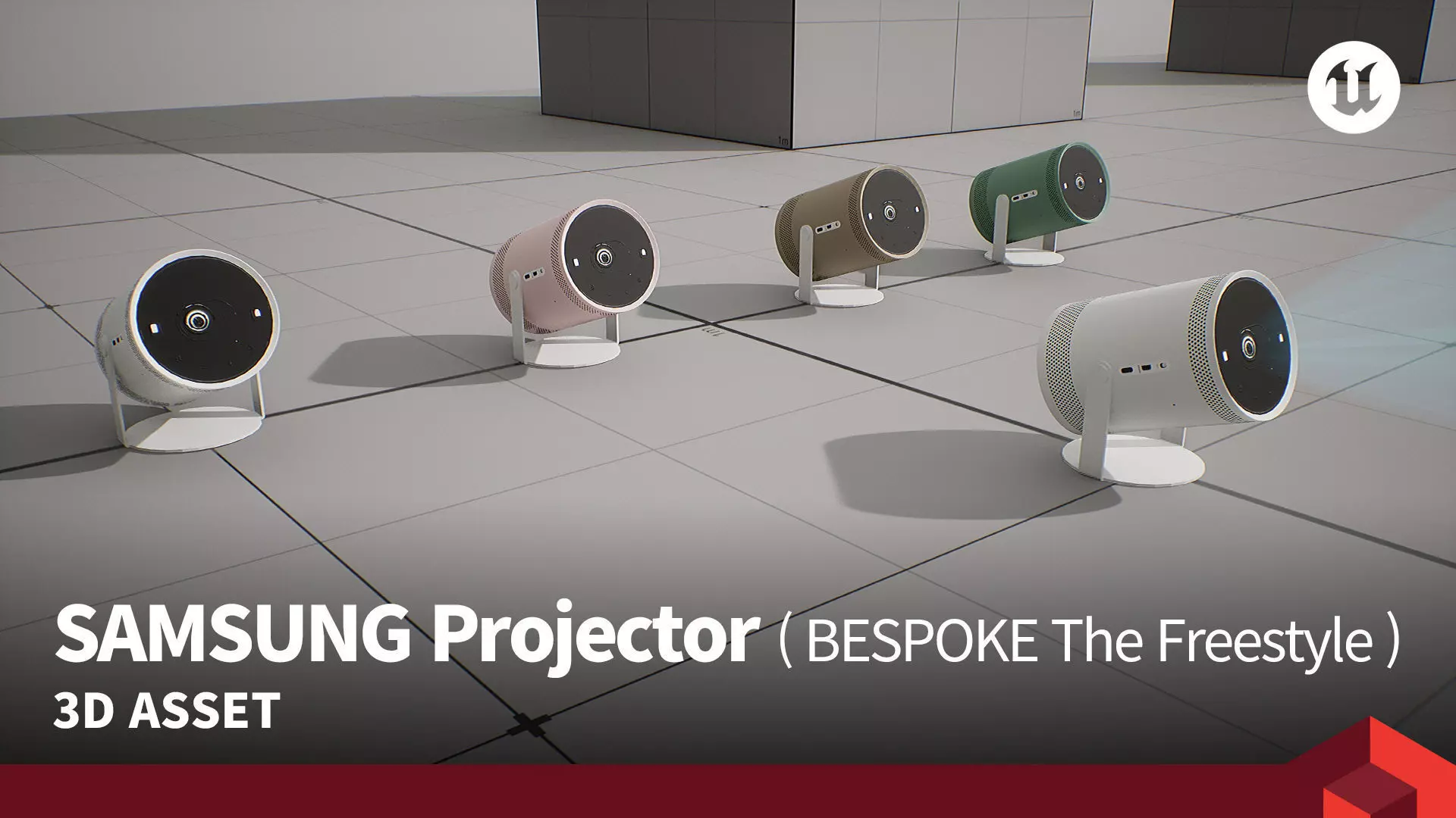 SAMSUNG Projector - BESPOKE The Freestyle Low-poly 3D model_0
