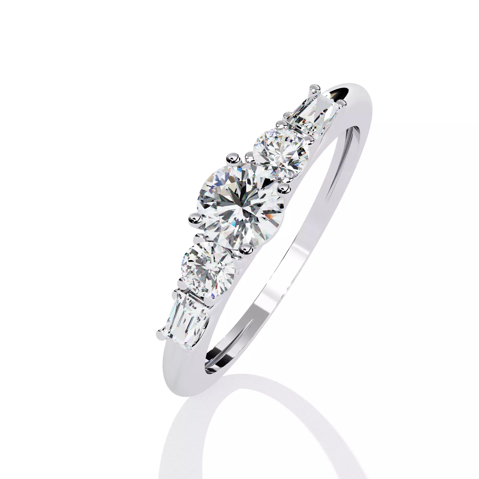 ROUND DIAMOND RING -CAD-030 3D model_0