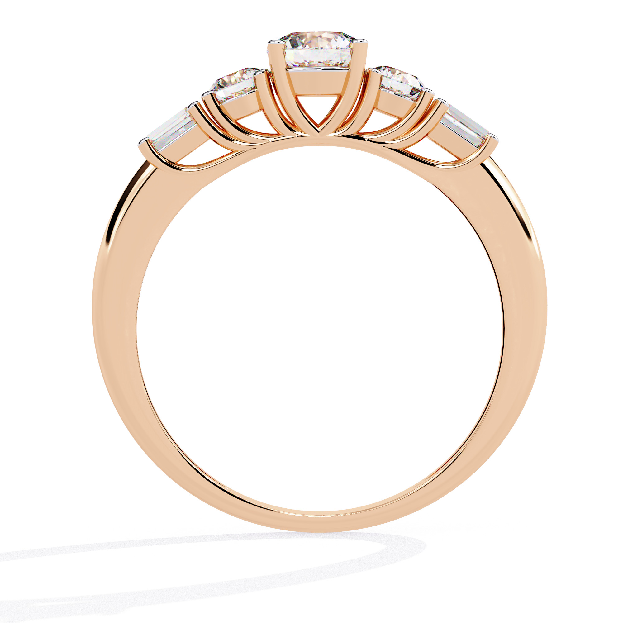 ROUND DIAMOND RING -CAD-030 3D model_5