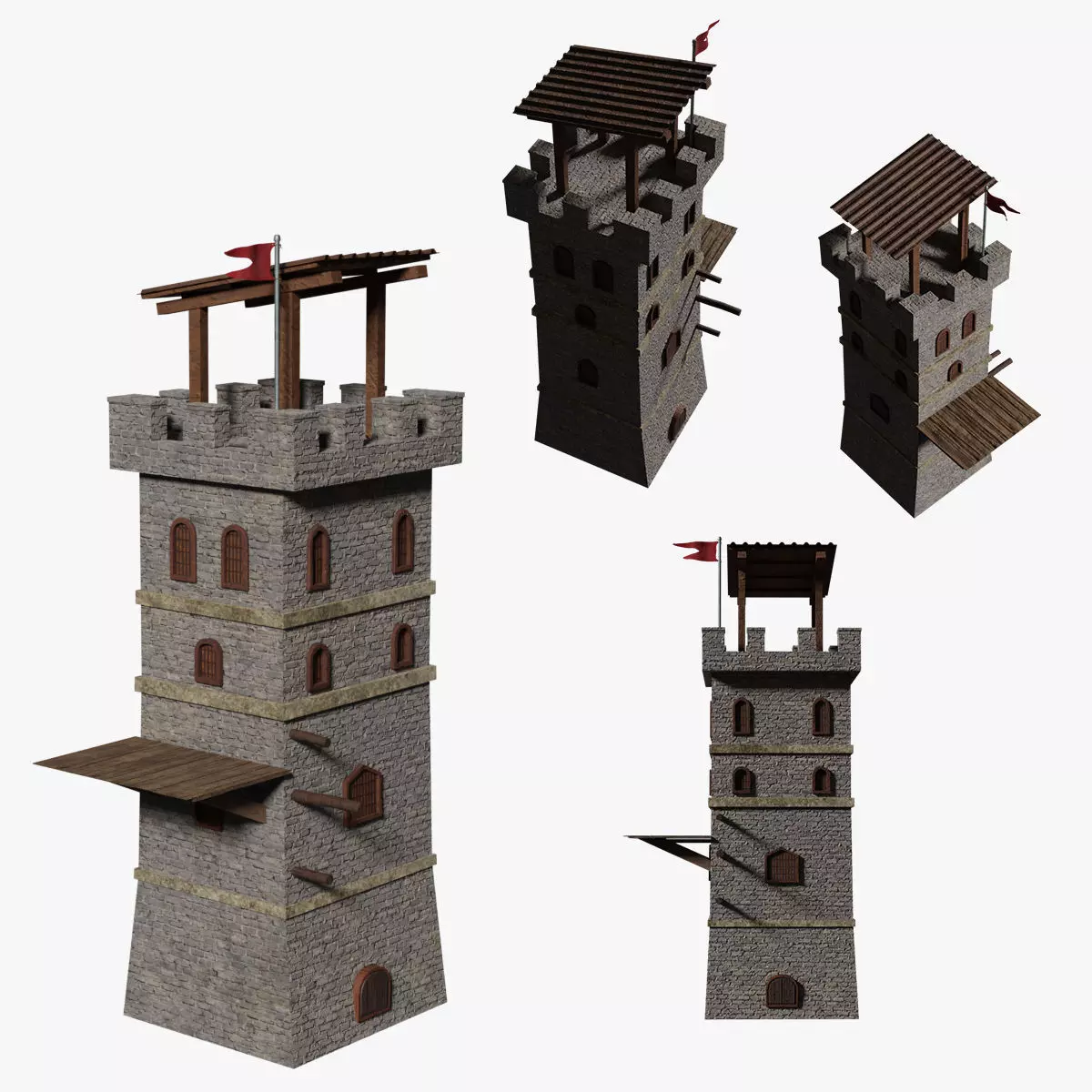 Build - Atalaya Serie SilentObsidianRise N1 WatchTower 3D model