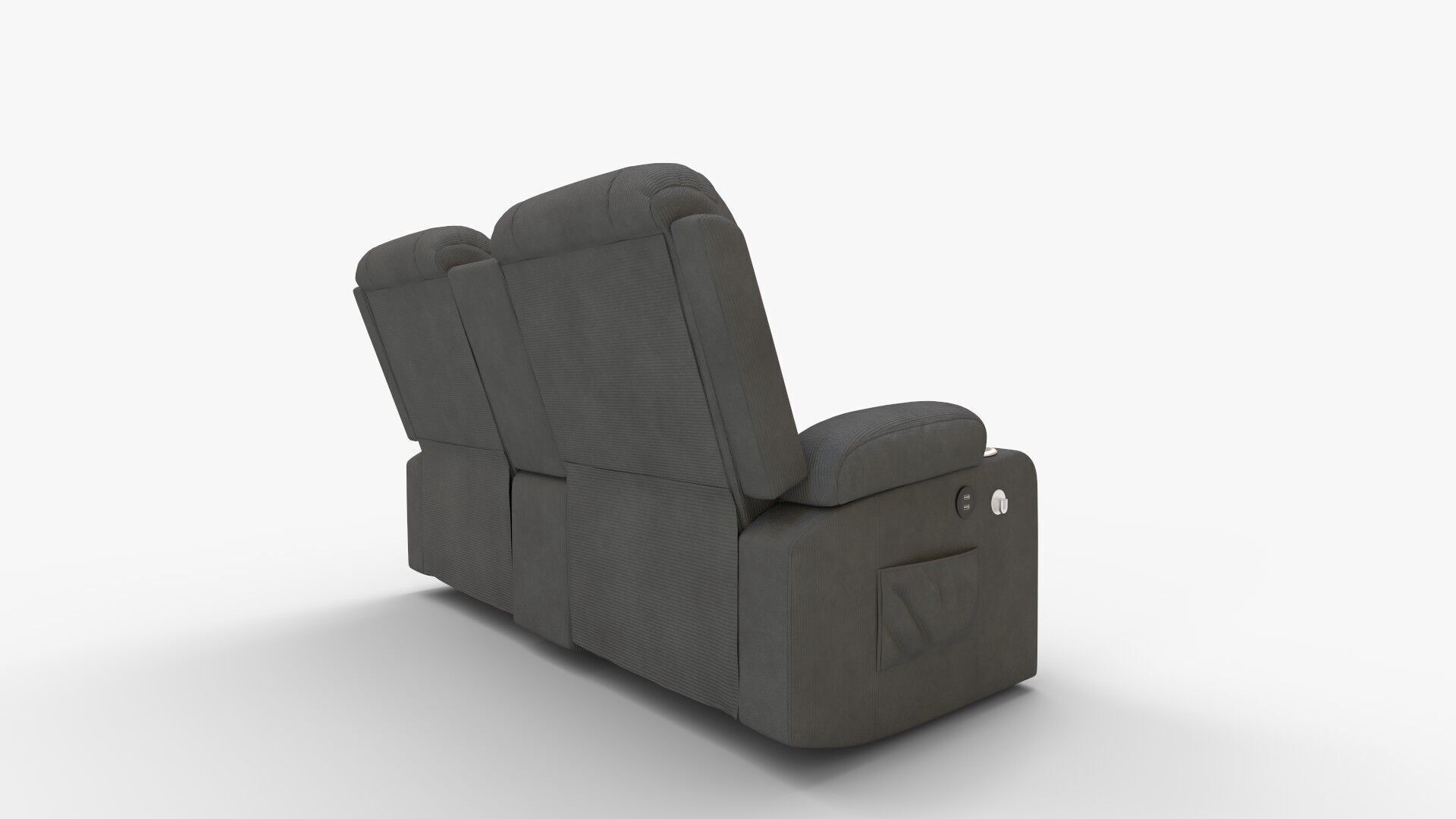 HyllMont Power Reclining Loveseat with Console 3D model_2