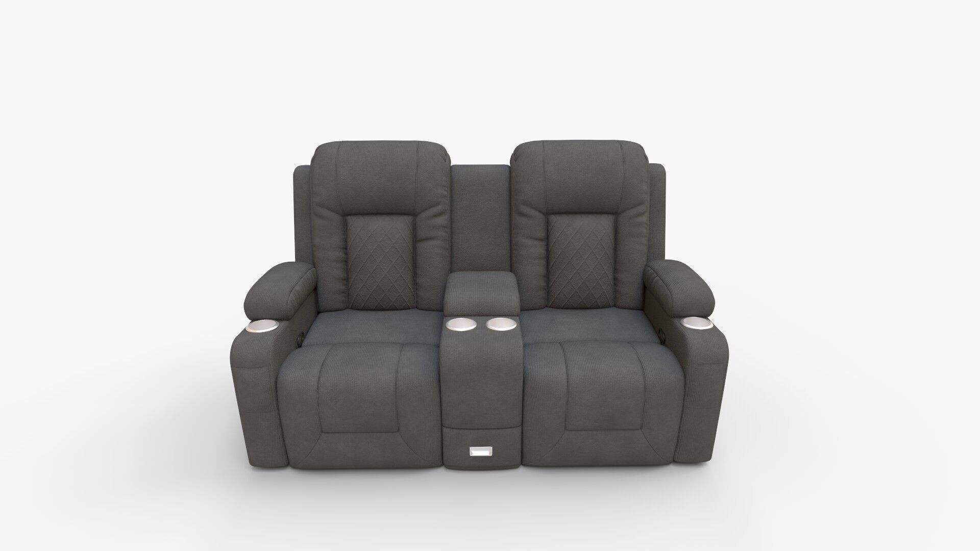 HyllMont Power Reclining Loveseat with Console 3D model_9