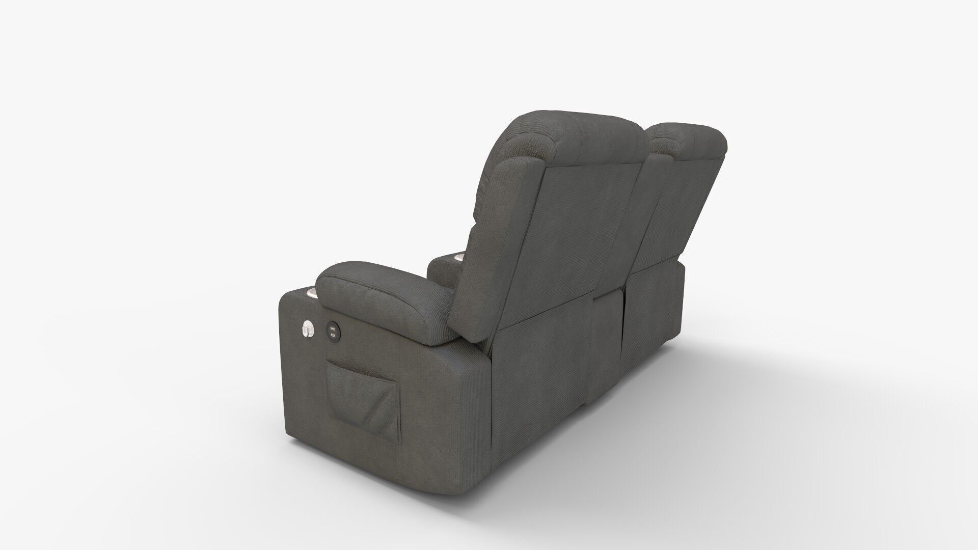 HyllMont Power Reclining Loveseat with Console 3D model_4