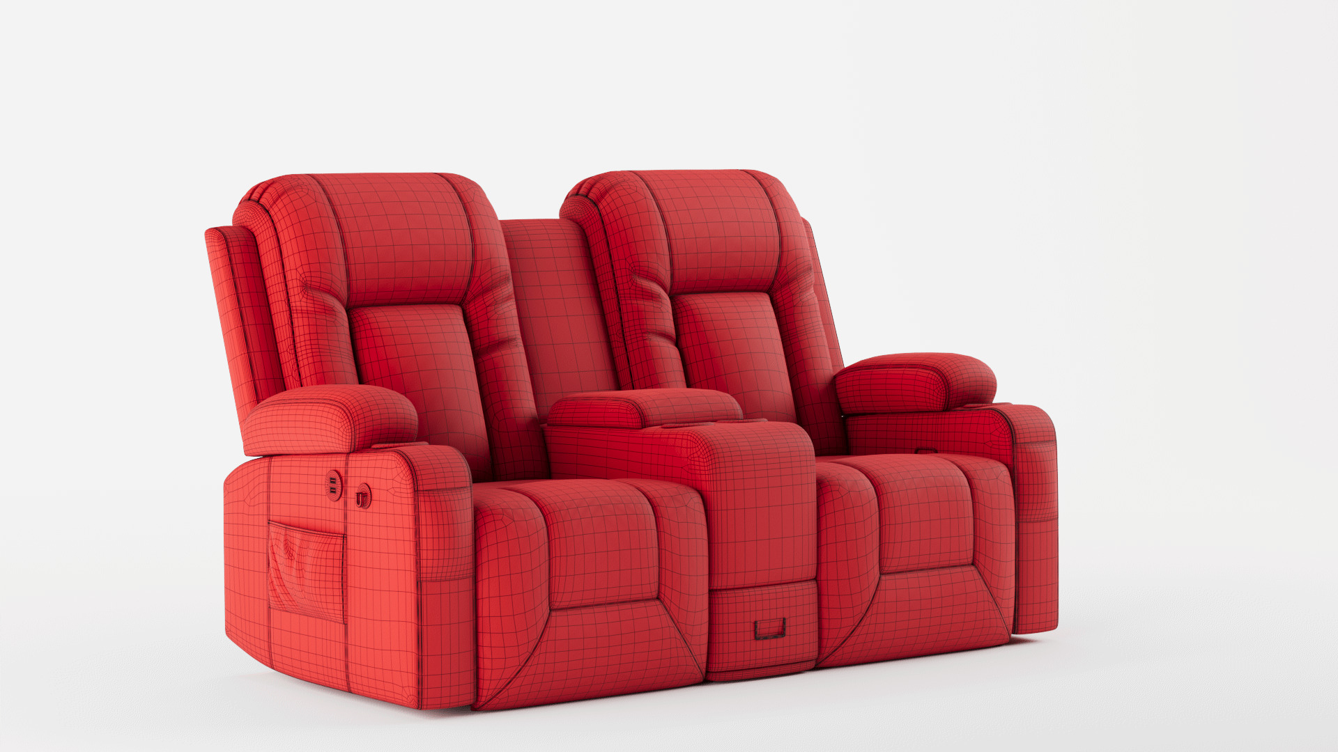 HyllMont Power Reclining Loveseat with Console 3D model_12