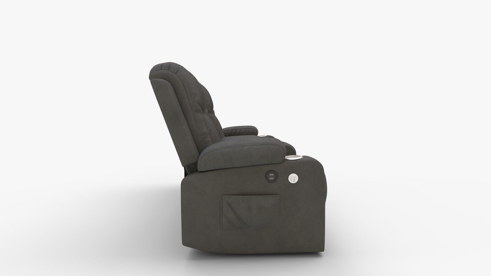 HyllMont Power Reclining Loveseat with Console 3D model_1