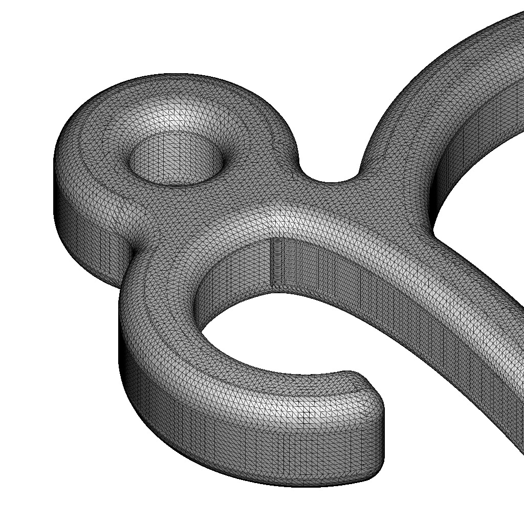 Stylish Pendant Letter P 3D print model_6