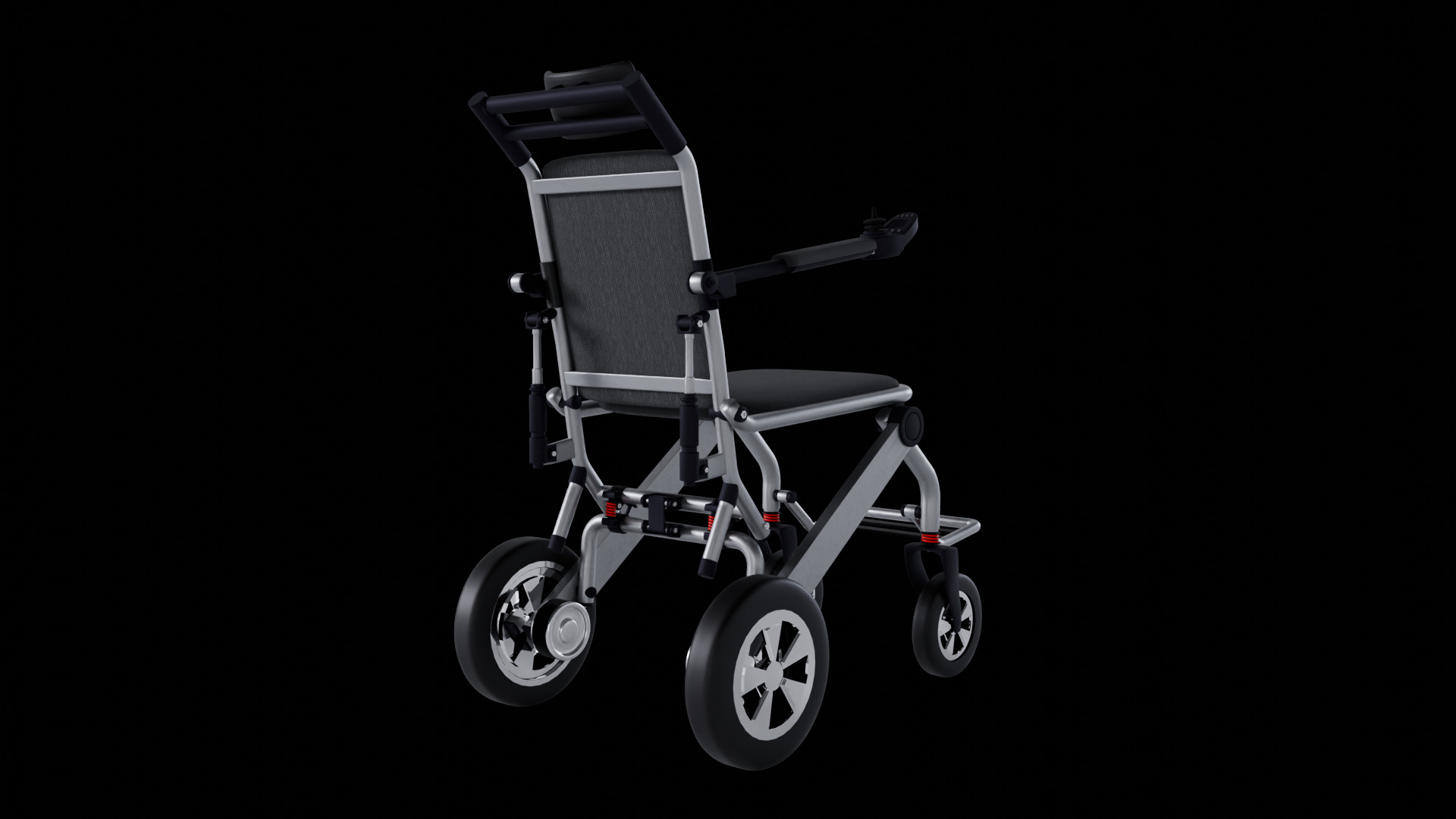 Modern Wheelchair for the disabled 3D model_10