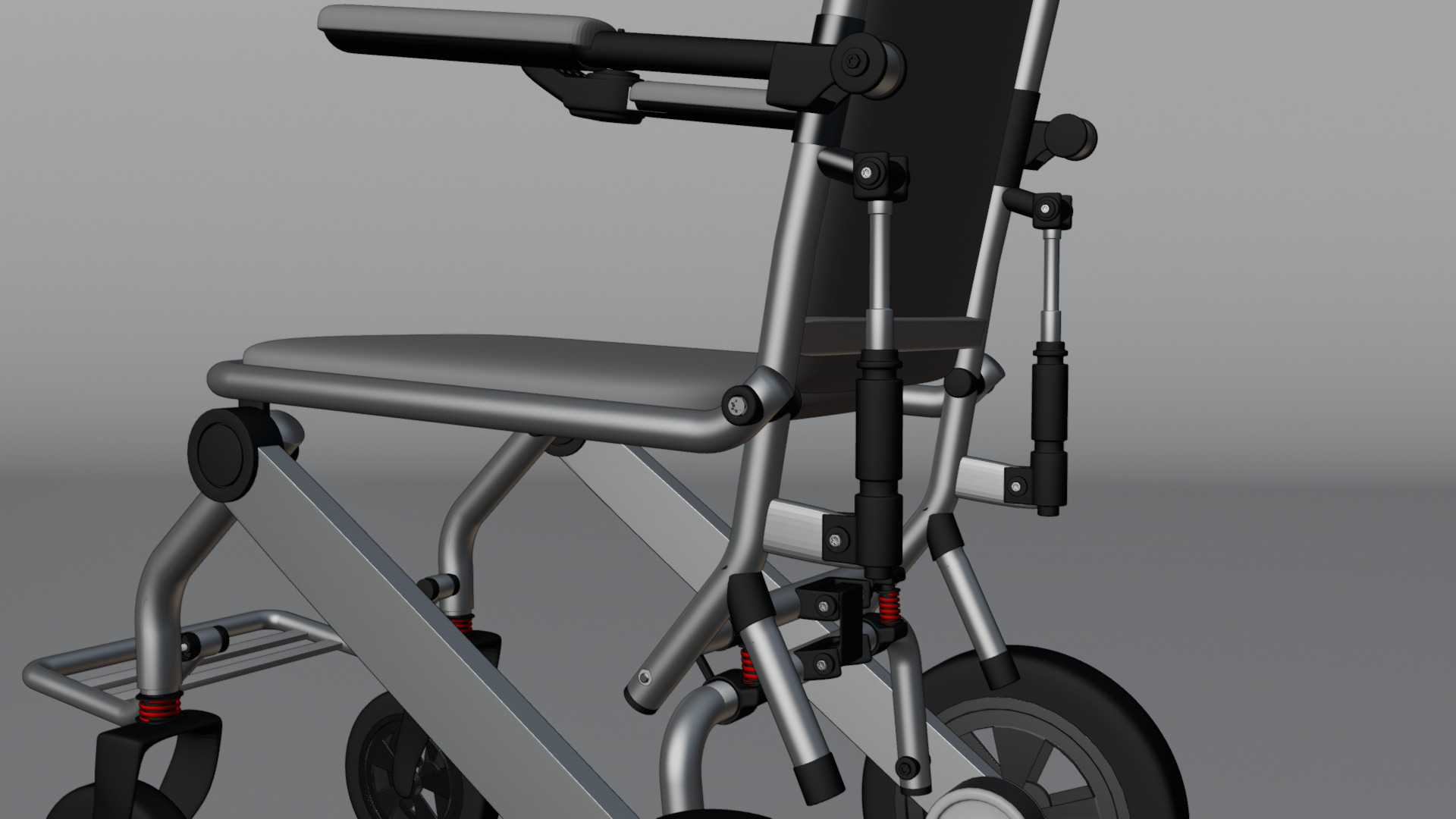 Modern Wheelchair for the disabled 3D model_13