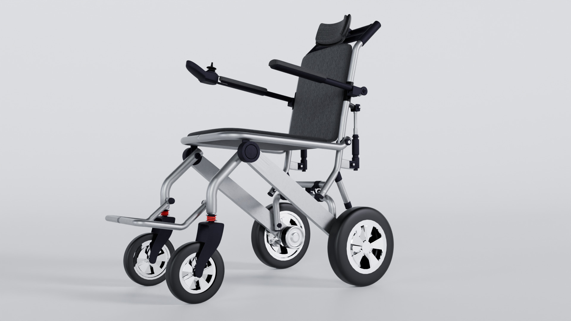 Modern Wheelchair for the disabled 3D model_11